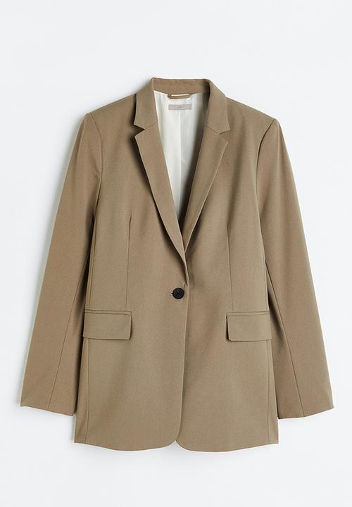 H&M - Single-breasted jacket - khaki green 