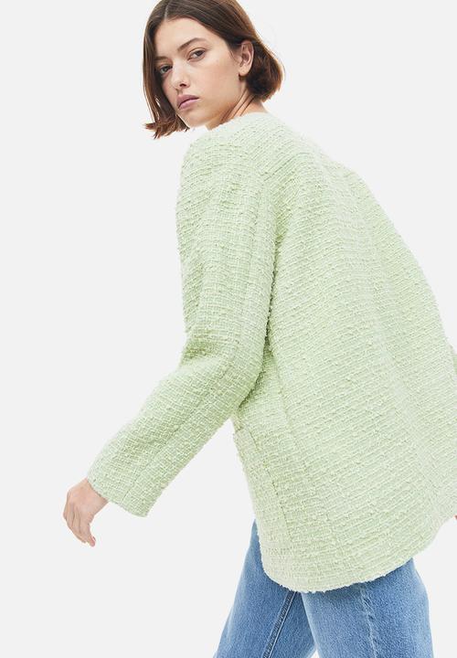 H&M - Bouclé jacket - pistachio green
