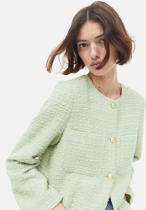 H&M - Bouclé jacket - pistachio green