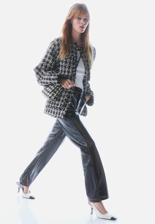 H&M - Bouclé jacket - black/checked 