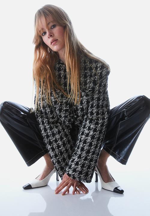 H&M - Bouclé jacket - black/checked 