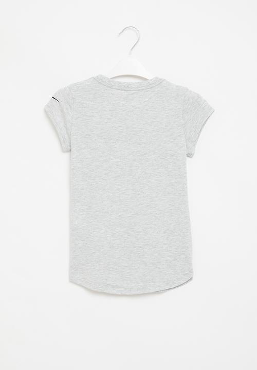 Nike - Nkg floral futura tee - light smoke gray heather