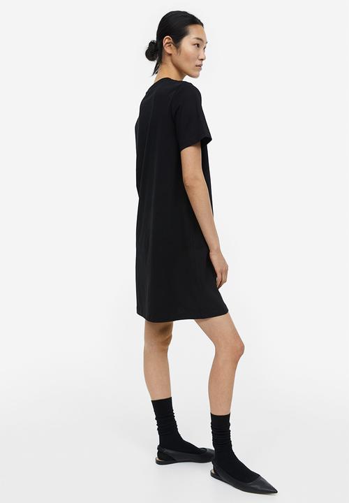 H&M - Cotton T-shirt dress - black