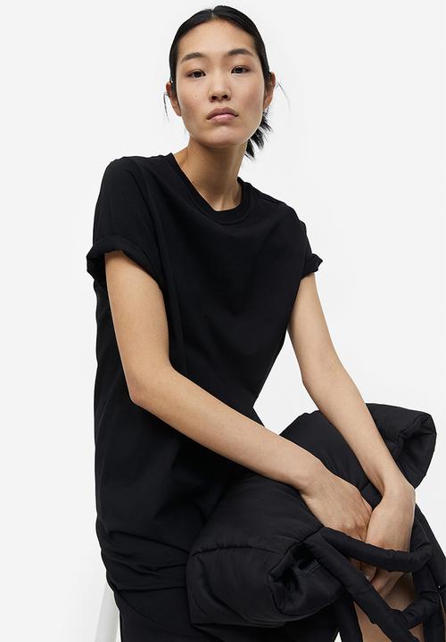 H&M - Cotton T-shirt dress - black