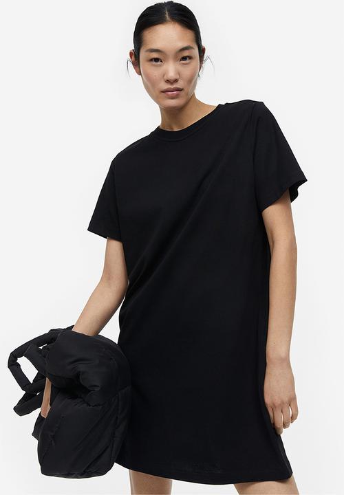 H&M - Cotton T-shirt dress - black