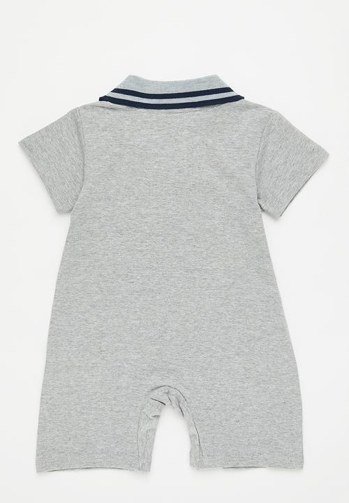 Pop Candy - Collared romper - grey