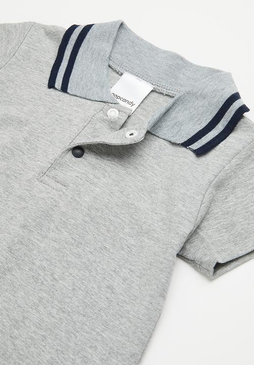 Pop Candy - Collared romper - grey
