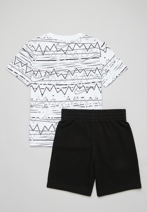 Nike - Nkb b nsw be real aop short se - black & white