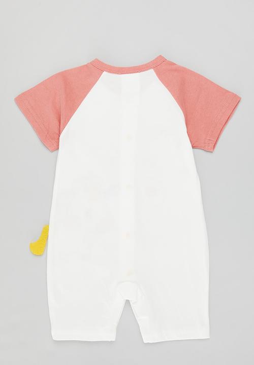 Pop Candy -  Short sleeve romper - pink/white