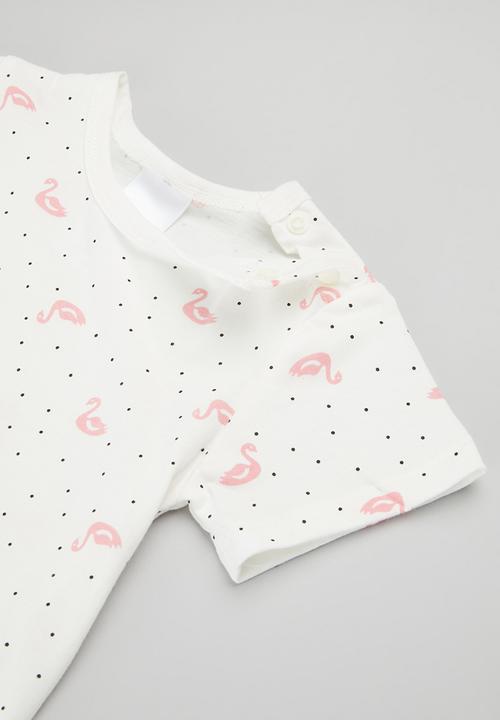 Pop Candy - Printed bodyvests -white and pink