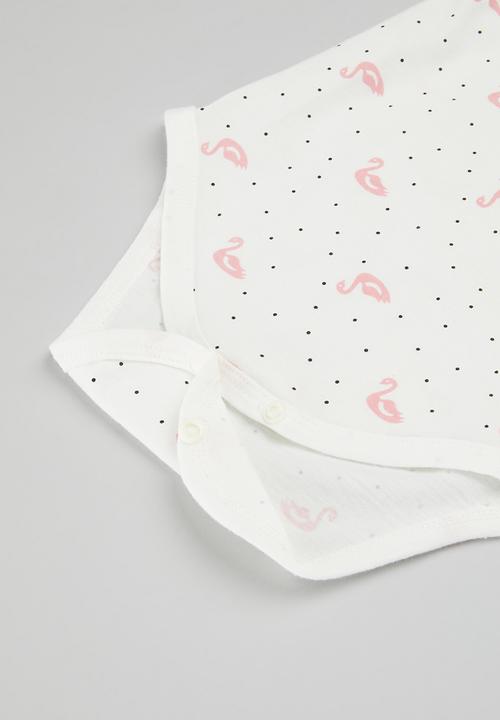 Pop Candy - Printed bodyvests -white and pink
