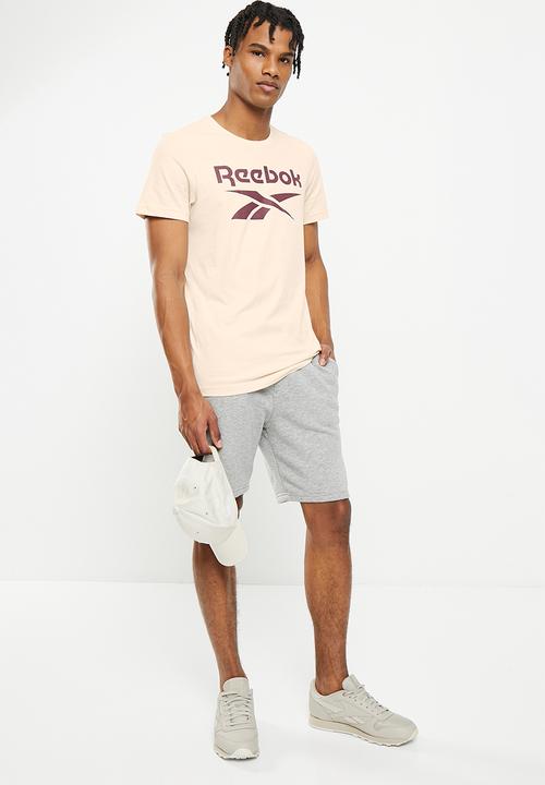 Reebok - Identity big stacked logo tee - stone