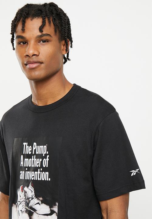 Reebok - Basketball pump graphic tee - black