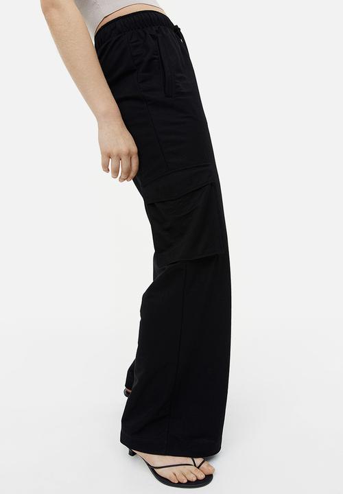 H&M - Pull-on cargo trousers - black