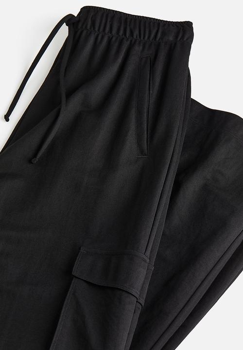 H&M - Pull-on cargo trousers - black