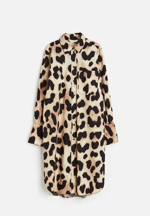 H&M - Shirt dress - beige & leopard print