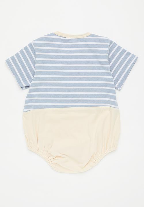 Pop Candy - Striped romper - blue