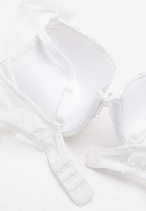 H&M - Push-up lace bra - white
