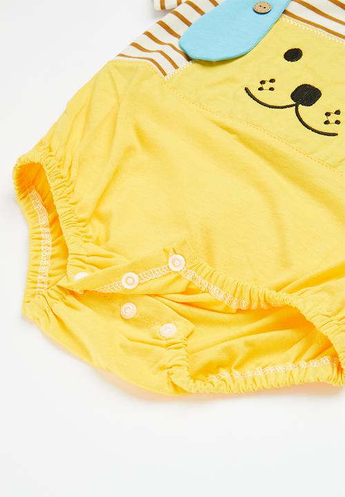 Pop Candy - Striped romper - yellow 
