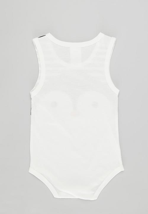 Pop Candy -  sleeveless bodyvest - black & white