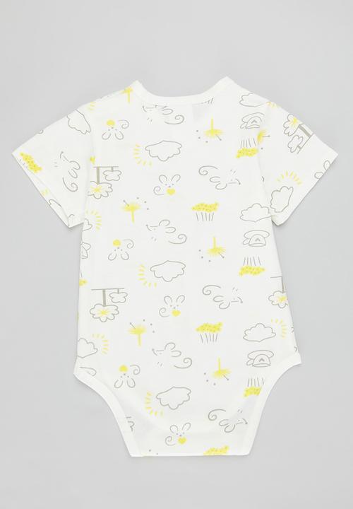 Pop Candy - Printed bodyvests - white and yellow