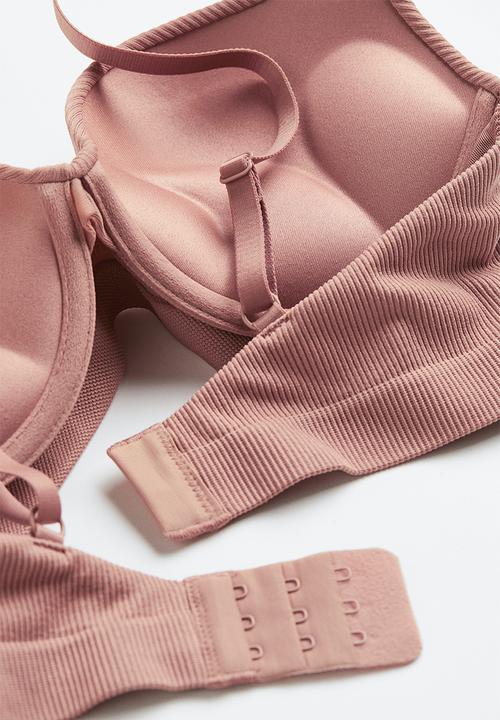 H&M - Seamless super push-up bra - old rose 