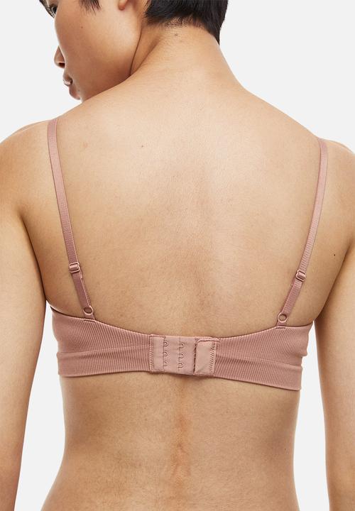 H&M - Seamless super push-up bra - old rose 