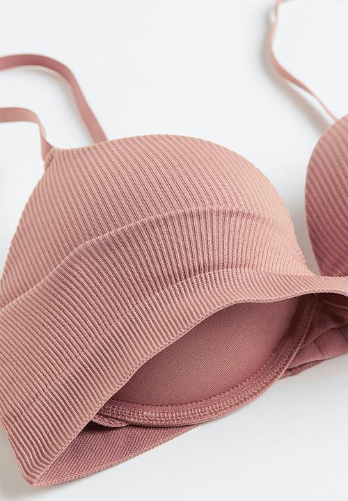 H&M - Seamless super push-up bra - old rose 