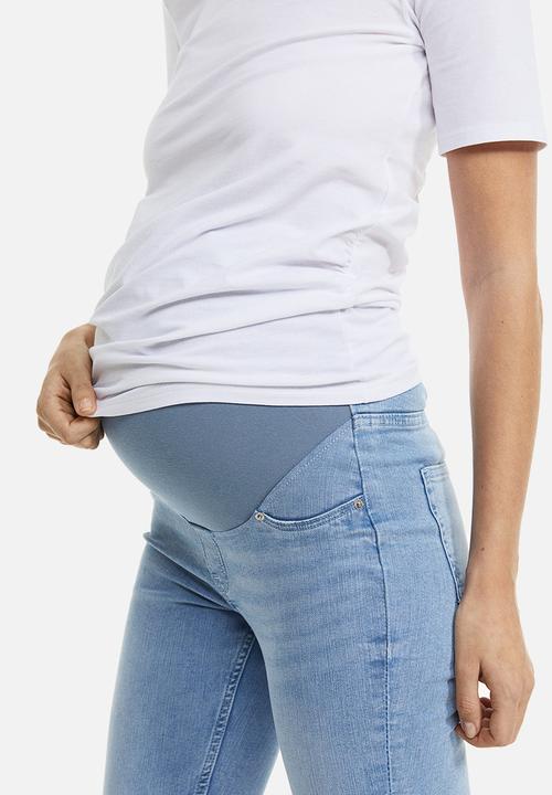 H&M - Mama super skinny jeans - light denim blue