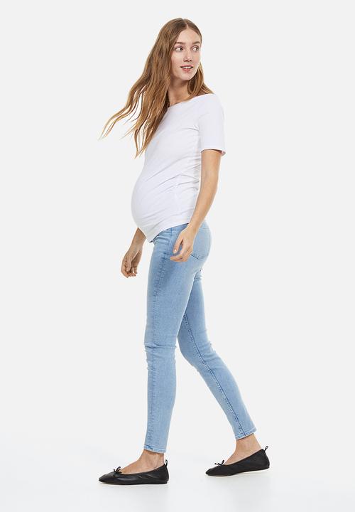 H&M - Mama super skinny jeans - light denim blue