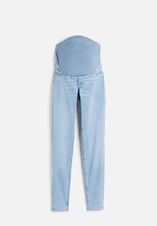 H&M - Mama super skinny jeans - light denim blue
