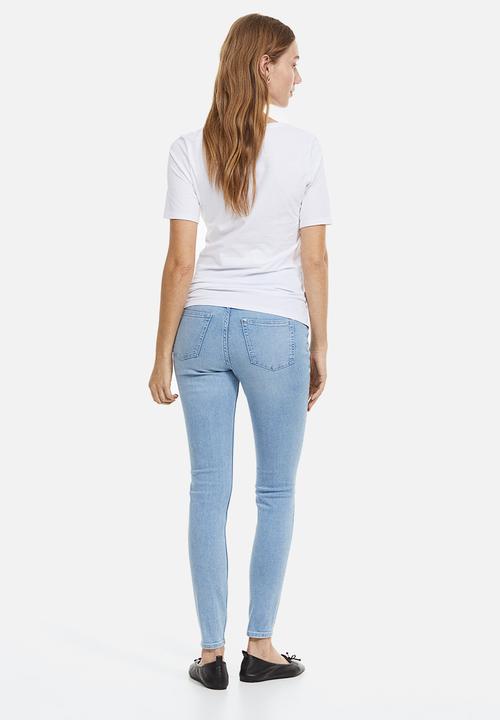H&M - Mama super skinny jeans - light denim blue