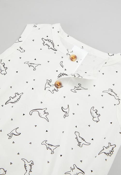Pop Candy - Baby boys sleeveless bodyvest - white 