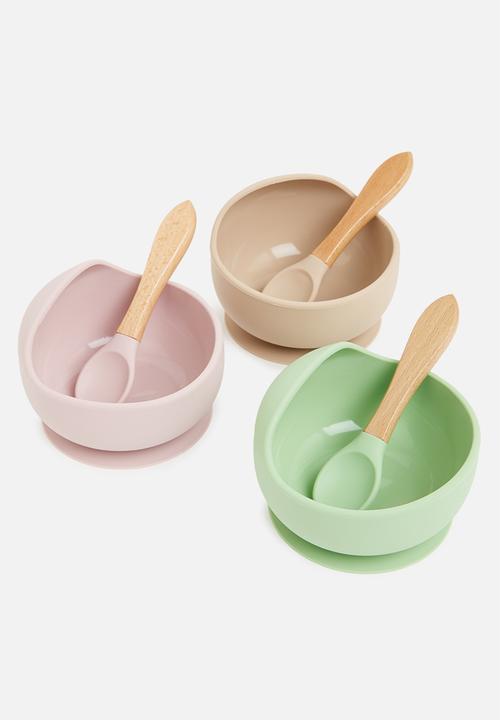 Sixth Floor - Silicone baby suction bowl and spoon - mint