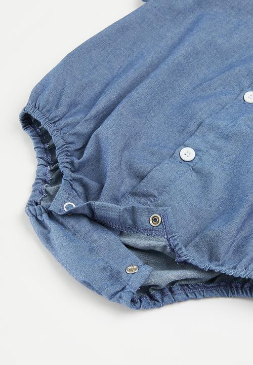 Pop Candy -  Collared romper - blue