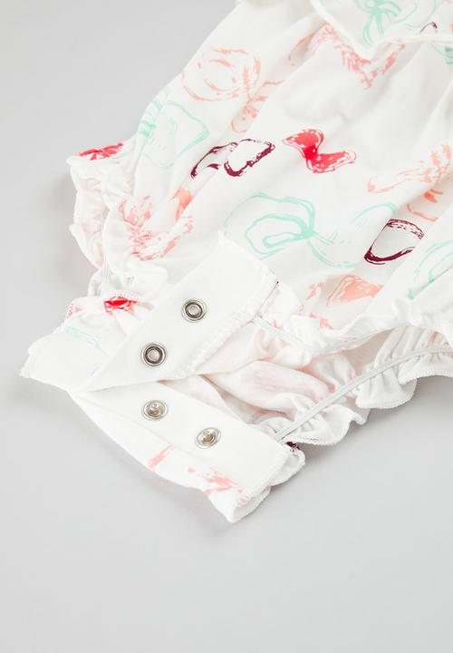 Pop Candy -  Frilled romper & headband set- multi