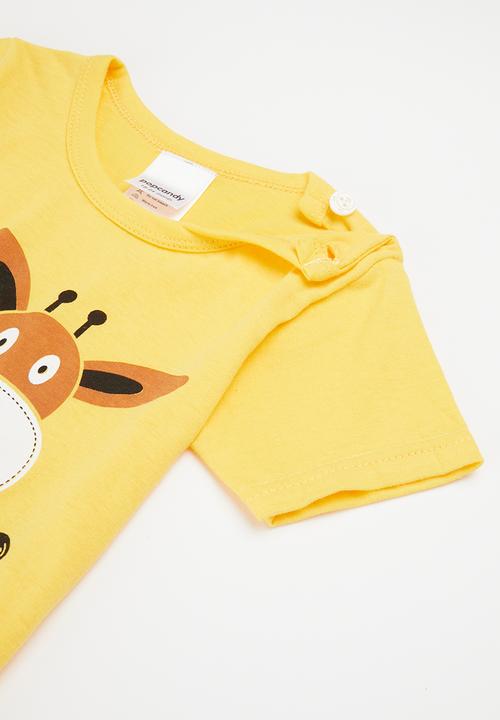 Pop Candy - Boys pj set - yellow & grey