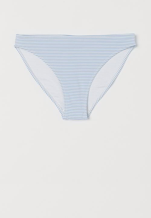 H&M - Bikini bottoms - light blue/white striped