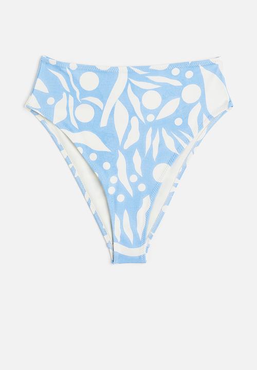 H&M - Brazilian bikini bottoms - light blue/patterned
