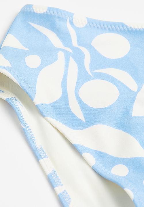 H&M - Brazilian bikini bottoms - light blue/patterned