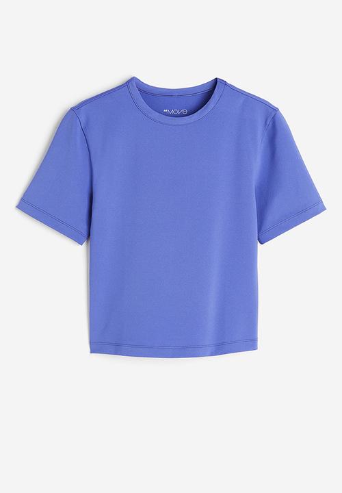 H&M - Drymove™ cropped sports top - lavender blue 