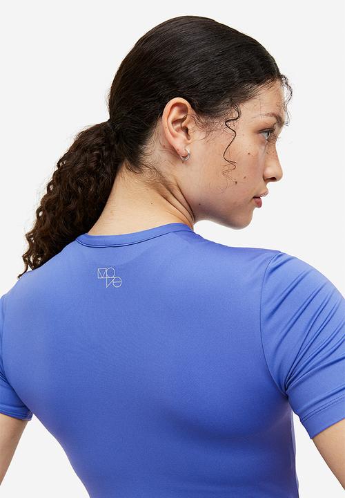 H&M - Drymove™ cropped sports top - lavender blue 