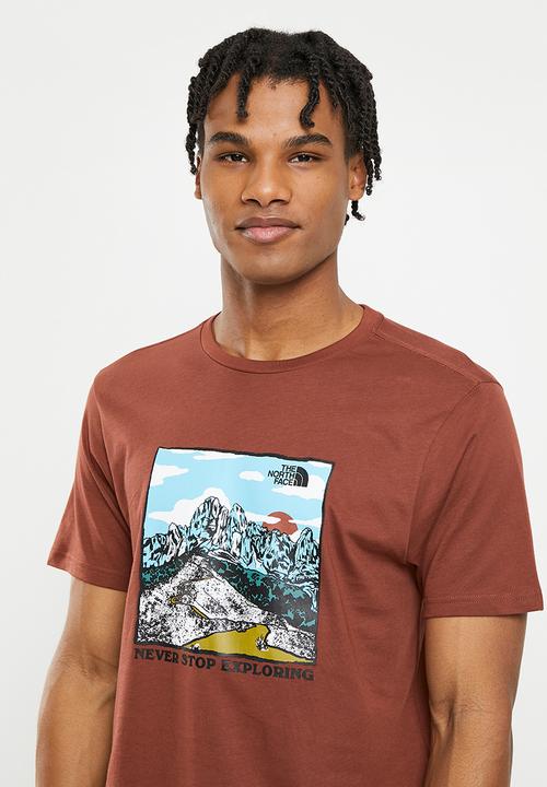 The North Face - M short sleeve graphic tee - brandy brown 
