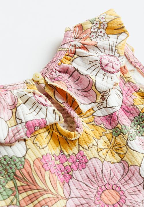 H&M - 2-Piece cotton set - yellow/floral