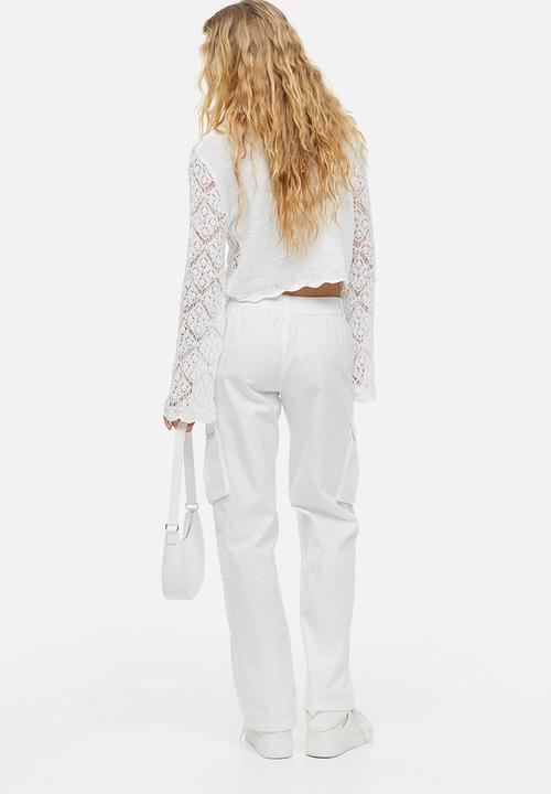 H&M - Canvas cargo trousers - white