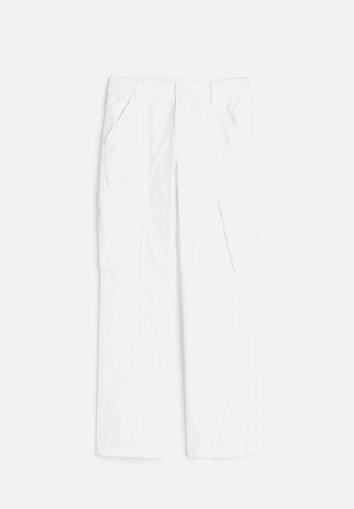 H&M - Canvas cargo trousers - white