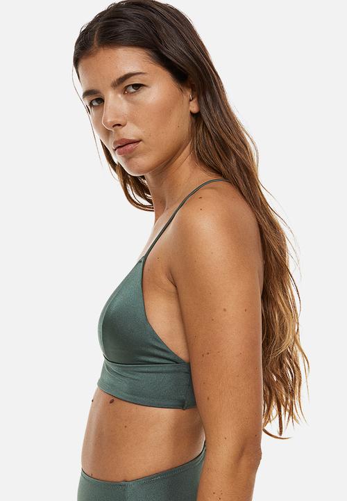 H&M - Padded bikini top - green
