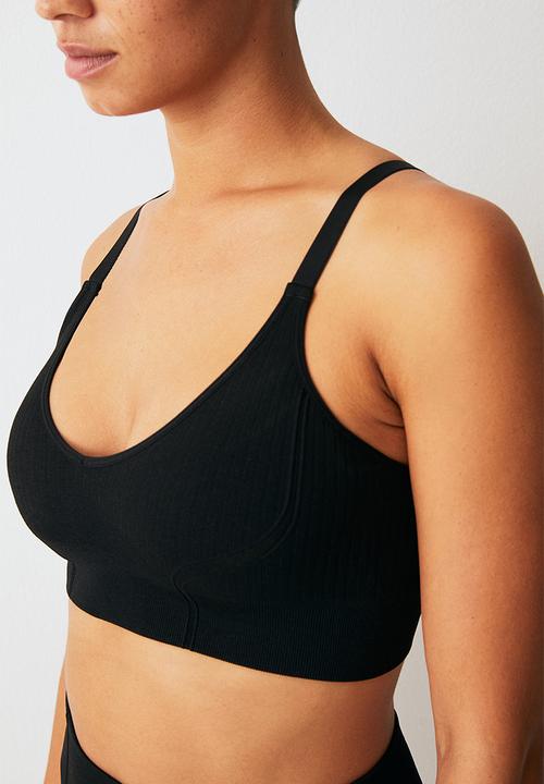 H&M - Drymove™ medium support sports bra - black