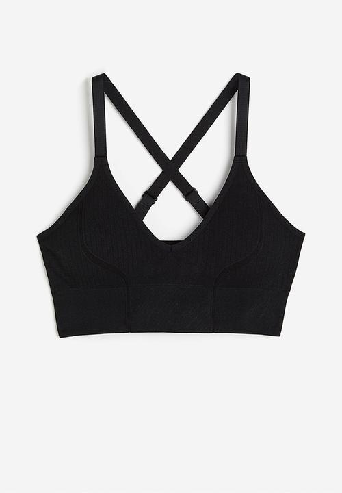 H&M - Drymove™ medium support sports bra - black