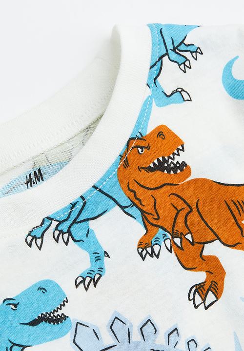 H&M - Cotton T-shirt - white/dinosaurs